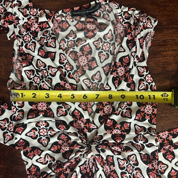 WHBM White House Black Market Maxi Dress Twist Front Batik Print Knit Sz: XS197D - Picture 5 of 11
